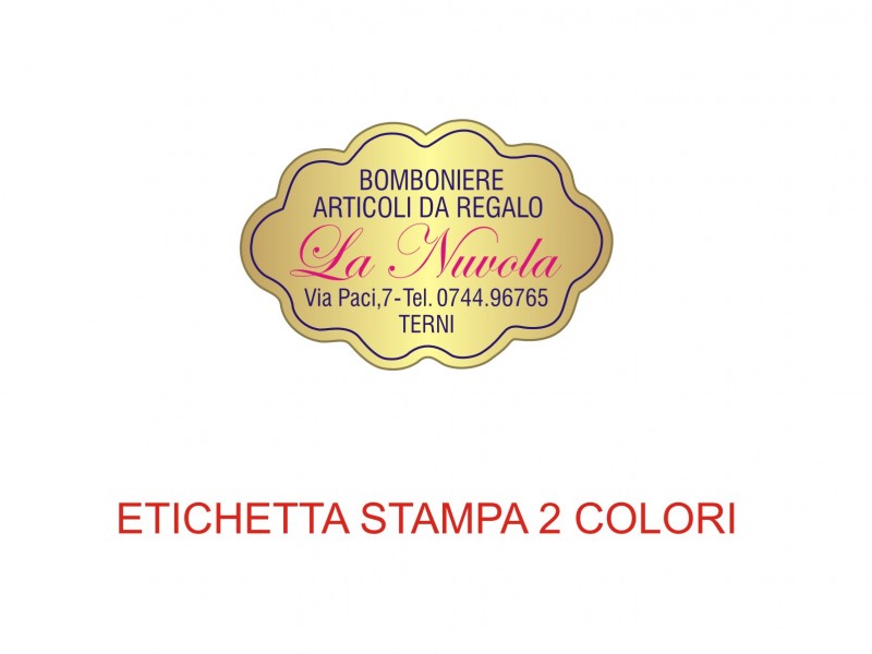 Etichette adesive per bomboniere e confetterie (mm 48x15) (cod.9H)