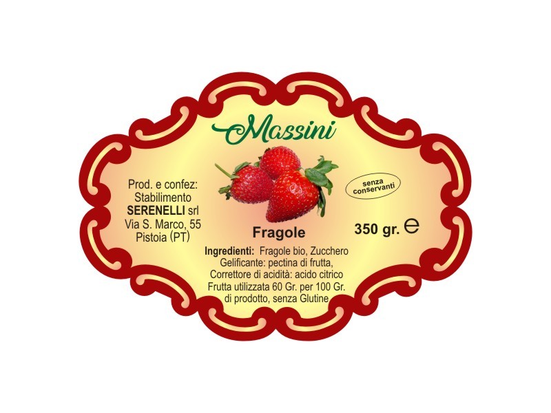AVERY Confezione di etichette per marmellate Fragola 64 étiquettes fragola 