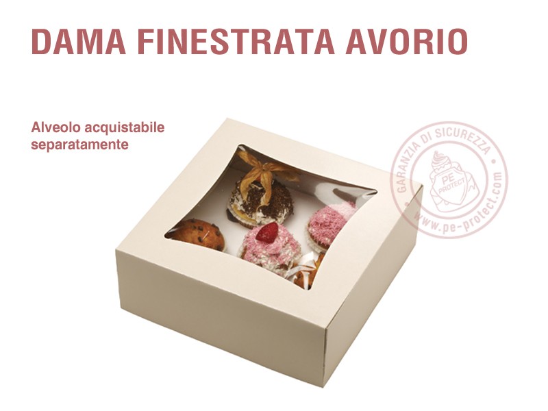 One More con manico e finestra in PVC Confezione da 24 scatole per cupcake singoli 