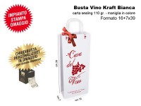 BUSTE IN CARTA MODELLO VINO KRAFT BIANCO