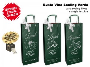 BUSTE IN CARTA MODELLO VINO SEALING VERDE